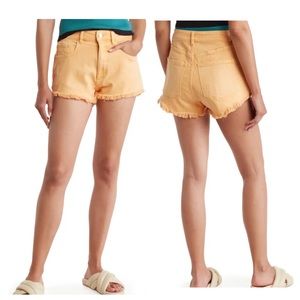DL1961 Emilie Frayed High Waist Denim Shorts NWT size 29 Peach